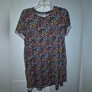 Celeste Large Floral Short Sleeve Dress